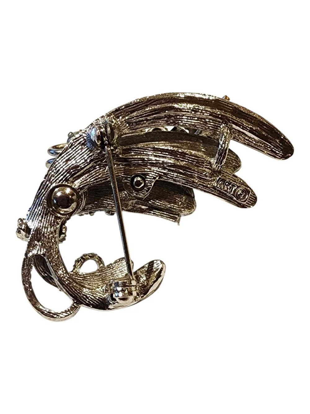ART Arthur Pepper Vintage Crystal Cluster Silver-Tone Brooch Pin - Women Jewelry